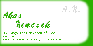 akos nemcsek business card